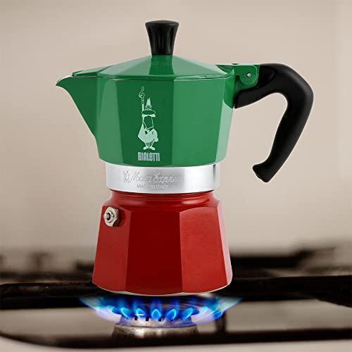 Red Italian Coffee Maker Moka Express 3 Cups BIALETTI