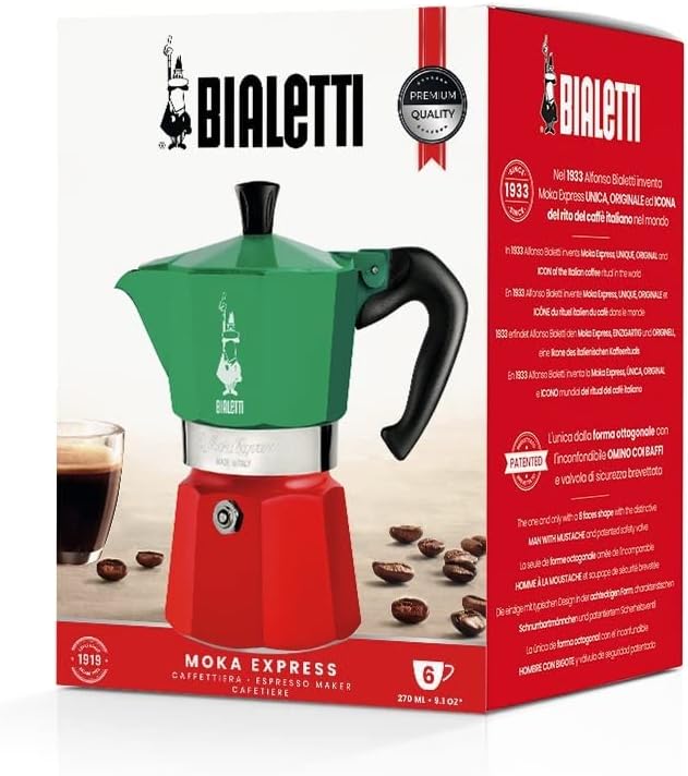 Bialetti Casa Italia Moka 6 Express Espresso Maker